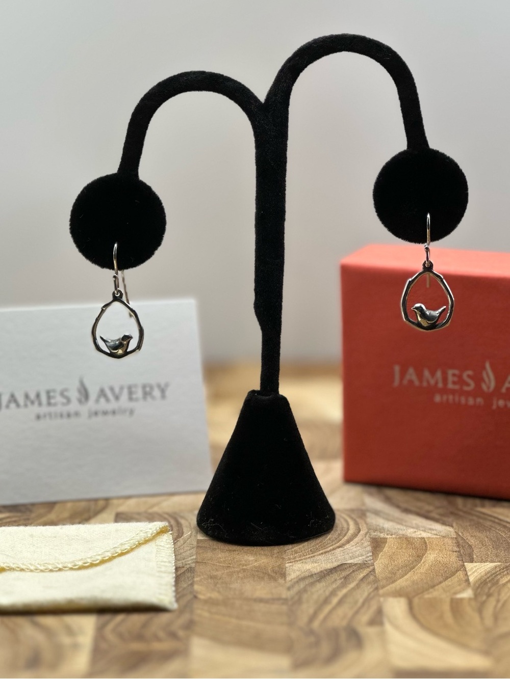 James Avery Retired Love Bird earrings